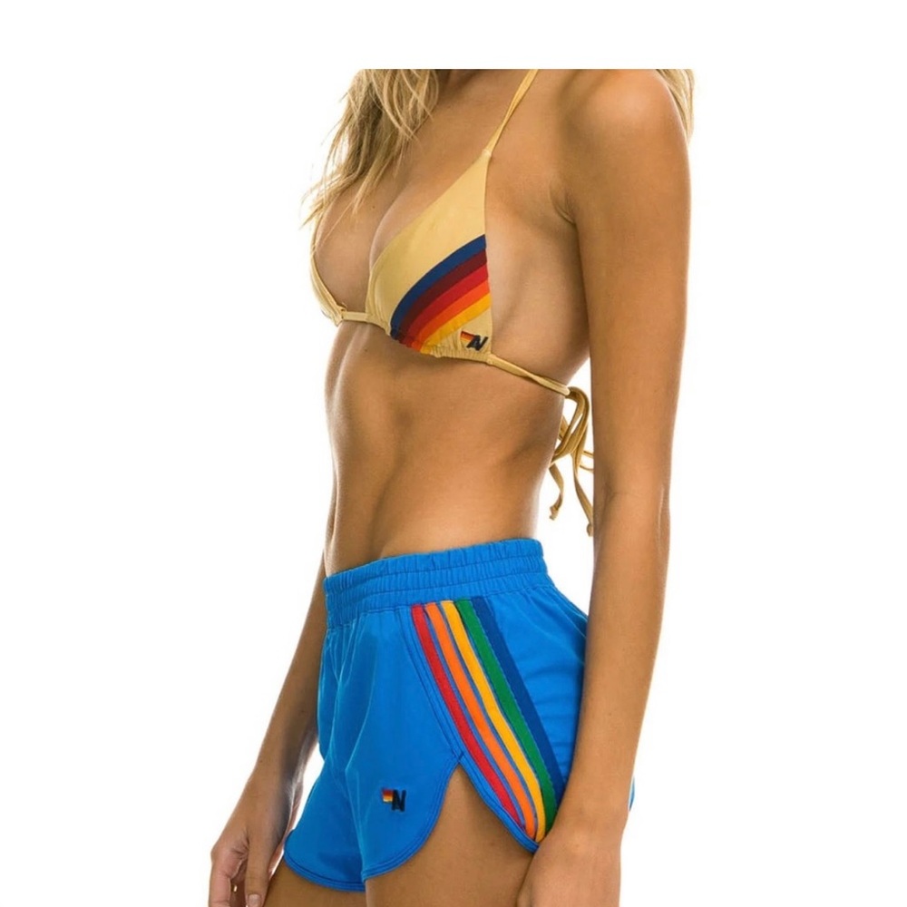 Aviator Nation 5 stripes Flex Board Shorts Parrot Rainbow XS